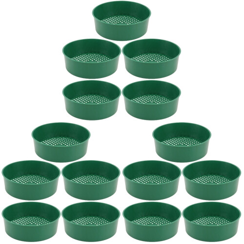 3 Pack Plastic Mesh Sieve Garden Soil Small Large Sifter Green 1