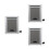 3Pcs Grey Aluminium Alloy Mailbox with Lock for Wall Mounting 11