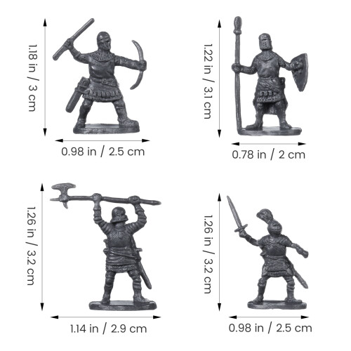 400 Pcs Mini Soldier Models Medieval Tiny Figures For Micro Landscaping 1