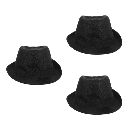 3Pcs Childrens Fedora Hats For Dancing Performance 58cm 2