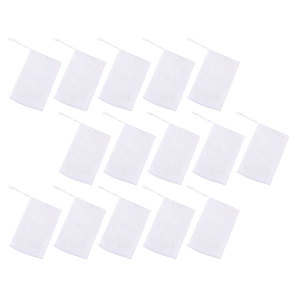 Happyyami 150 Pcs Soap Pouch Making Net Foaming Cleansing White