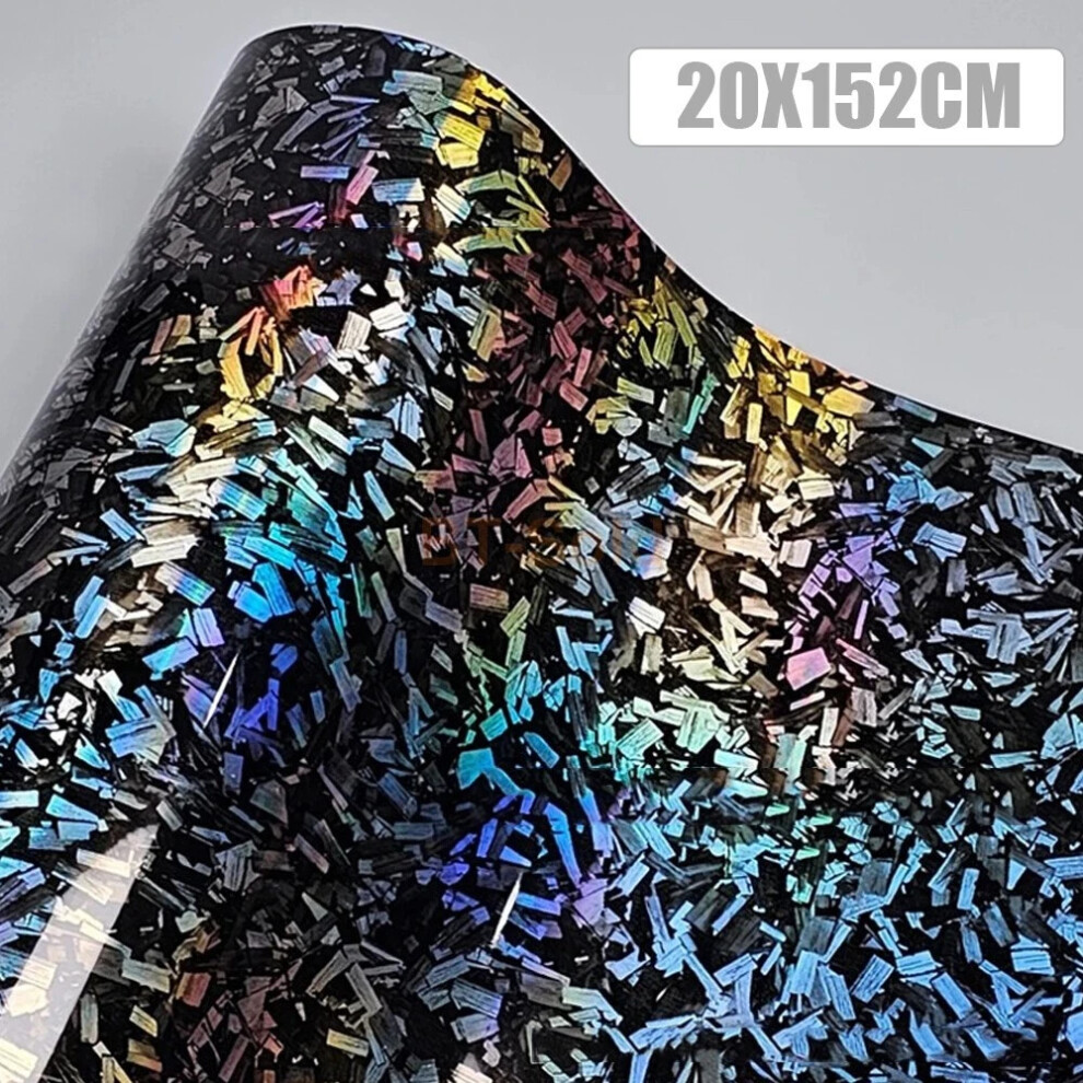 (Multicolor) Glossy Forged Carbon Fiber Wrapping Sticker Film Car Accessories Diy 20X152cm 4069369264955