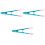 3Pcs Compact Cat Eye Brush Convenient Grooming Comb Blue for Pets 3