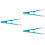3Pcs Compact Cat Eye Brush Convenient Grooming Comb Blue for Pets 6