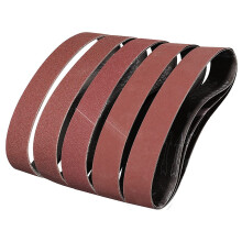 Lixas de cinta 50x686mm, 15 peças - Grãos 80/120/150/240/400, Alumina, Adequadas para Madeira