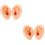 4 Pcs Silicone Ear Models For Earrings Display Assorted Colors 6