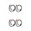 4 Pcs Audio Line Plastic Speakers Cell 6
