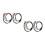 4 Pcs Audio Line Plastic Speakers Cell 8