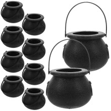 40Pcs Black Candy Buckets Witch Cauldron Candy Holders