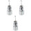 3 Sets Metal Slot Code Hanging Weights Experiment Slotted Silver 3