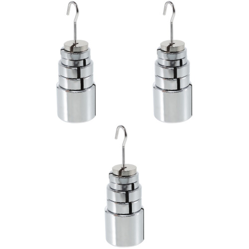3 Sets Metal Slot Code Hanging Weights Experiment Slotted Silver 2