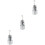 3 Sets Metal Slot Code Hanging Weights Experiment Slotted Silver 5