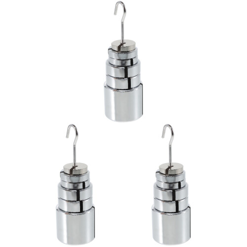 3 Sets Metal Slot Code Hanging Weights Experiment Slotted Silver 1