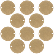 2 Count Engraved Copper Sheet Metal Stamping Blanks Washer Round Tags