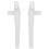 4 Pcs Handle White Aluminum Alloy Metal Universal 1