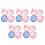 20 Pcs Traditional Round Mini Fan Portable Foldable Dancing Prop 11