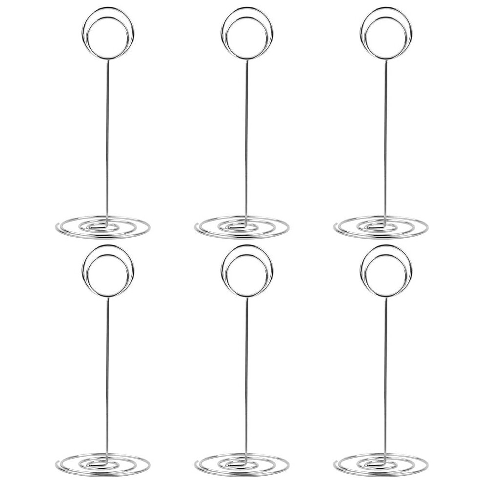 Elegant Place Card Holder, Stylish Table Number Stand, Wire Picture Holder, Silver Wedding Reception Decor, Memo Clip Holder Stand For Special Occasio 9454554216768