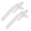 4 Pcs Handle White Aluminum Alloy Metal Universal 3