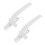4 Pcs Handle White Aluminum Alloy Metal Universal 2