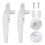 4 Pcs Handle White Aluminum Alloy Metal Universal 11