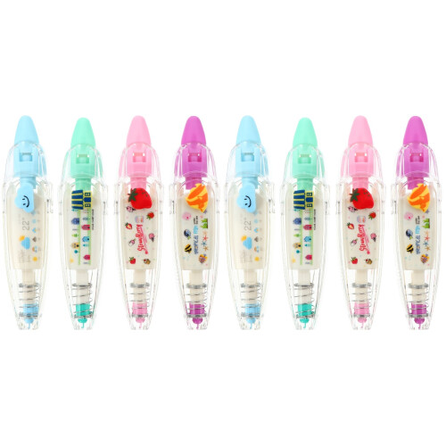 8 Pcs Cartoon Pattern Correction Tape Pen For Writing (Random Style) 1