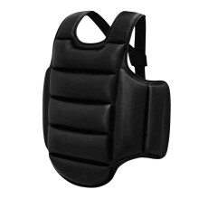 Karate Guard Chest Adjustable Shield Protector Vest For Adults And Kids, Adjustable Rib Pad, MMA Taekwondo Sanda Black L