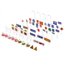 168 Pcs Children's Toys Street Traffic Sign Road Signal Scene
