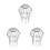 Set Of 3 Debris Drain Grille Drainage Filter Multiple Application Man 7
