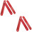 4 Pcs Double Ladder Hinge Pull Hook Red Aluminum Alloy Ladders 8