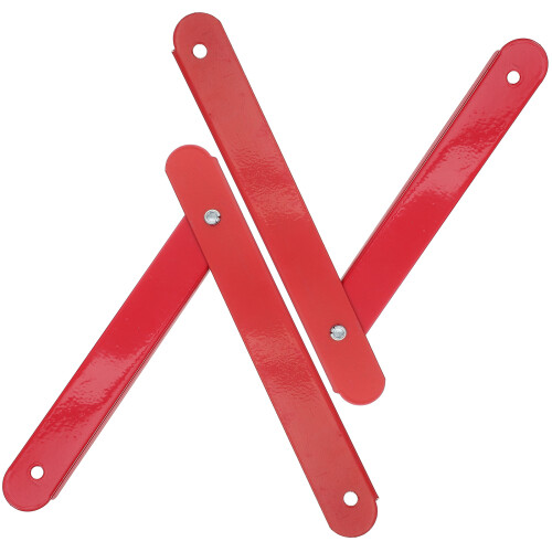 4 Pcs Double Ladder Hinge Pull Hook Red Aluminum Alloy Ladders 1