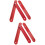 4 Pcs Double Ladder Hinge Pull Hook Red Aluminum Alloy Ladders 9