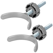 3 Pcs Alloy Guardrail Fitting Gate Fence Fixator Silver