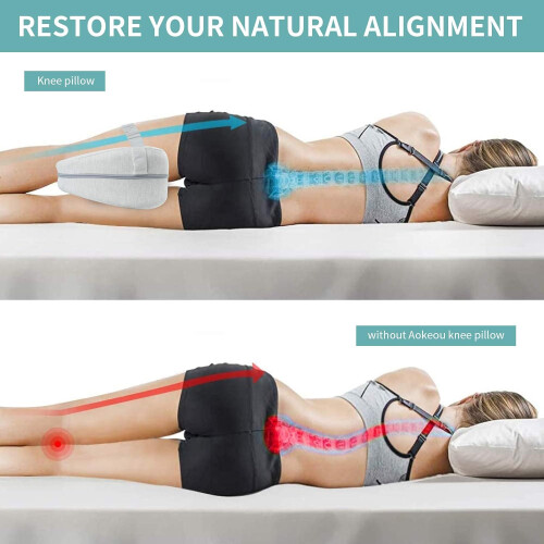 Orthopedic Knee Pillow for Spinal Alignment, Ergonomically Designed Leg Support for Unmatched Comfort 2