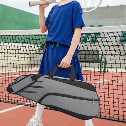 Tennis Racket Bag  Shoulder Case, Multi Racket Organiser Gray 1