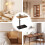 360 Rotating Table End Table for Small Spaces Black Walnut 4