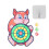 Kinder Indoor Dartboard Set Eichhörnchen Form 1
