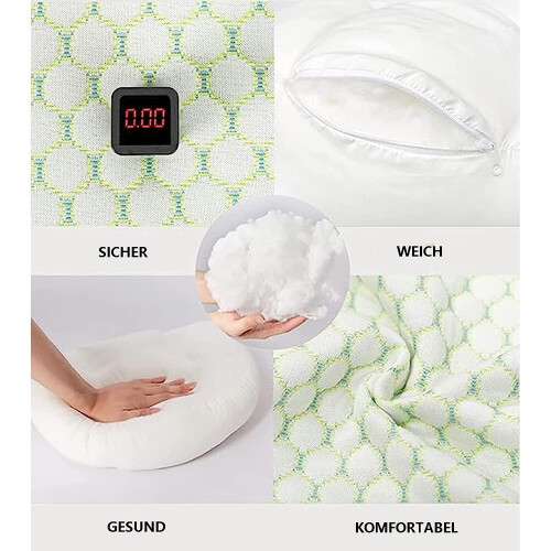 Supportive Pregnancy Pillow with Hidden Zipper Design, Ergonomically Engineered for Enhanced Comfort and Support 2