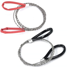 Hand Chaaw Wire Saw 2 Pieces 80 cm Stainless Steel Wire Saw with Grip Rings Emergent Wire Saw for Wood for Outdoor Camping Hiking (Black Red)