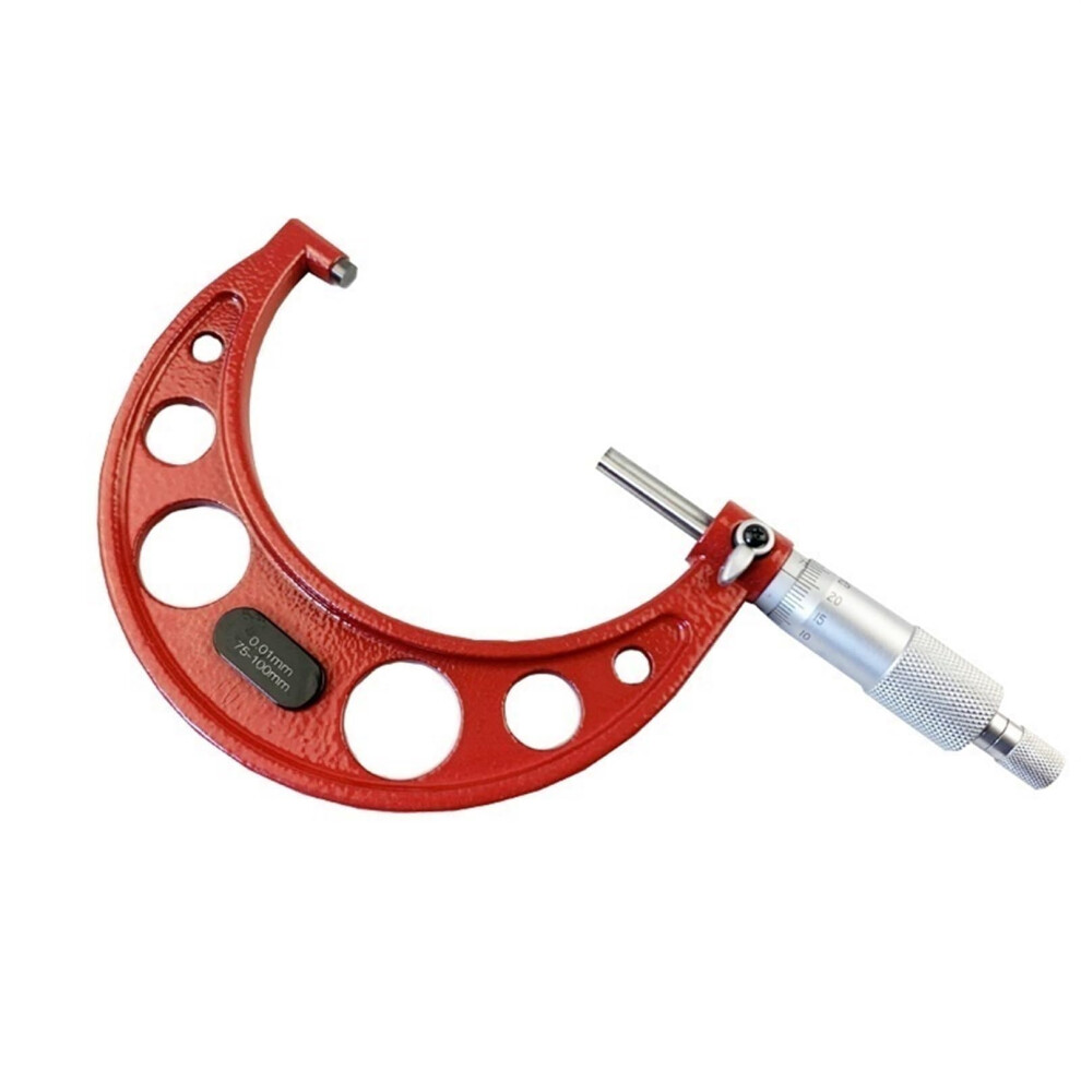 Precision Outside Micrometers Set 04 Inch (100 Millimeters) Range 4Piece Carbide Tips Accuracy Measurement Tools 9001264137069