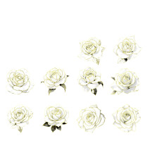 Scrapbook Sticker Journaling Sticker Book-rom antic rose