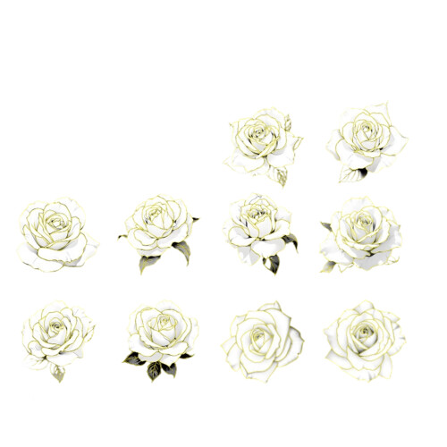 Scrapbook Sticker Journaling Sticker Book-rom antic rose