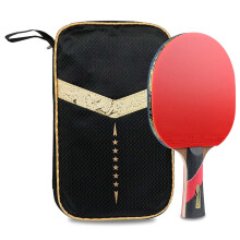 Table Tennis Bat, Professional Training Table Tennis Bat, Arc Circle Quick Attack with Storage Bag, Suitable for Sports Club / 6 Star / Long Handle