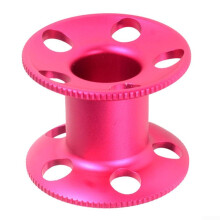 Aluminum Alloy Scuba Diving Reel Hollow Body Design Ergonomic Curved Handle Pink