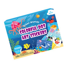 Safe And Reusable Cartoon Theme Dot Art Sticker Set For Kids-O