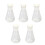 5Pcs Graduated Laboratory Flasks with Lid Clear Plastic-500ml 1