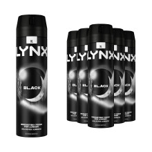 6 Pack Lynx XL All Day Fresh Body Spray Deodorant, Black, 200ml