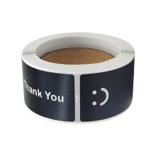 120Pcs Smiling Face Thank You Sticker Labels for Wedding-Black