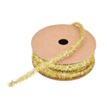 Christmas Tree Decoration Rope Ribbon 2 Rolls 10 Yards Each Glitter Hanging Rope Yellow For Wedding Decor