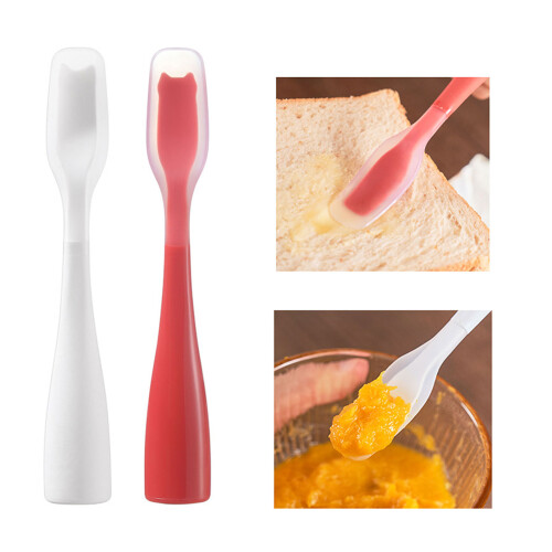 Miniature Silicone Butter Spatula Auto Standing Design-White 2