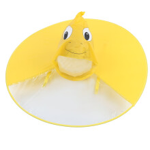 Capa de chuva infantil ajustável e à prova de vento, com chapéu guarda-chuva, bolso invisível para mochila escolar e alças resistentes ao vento